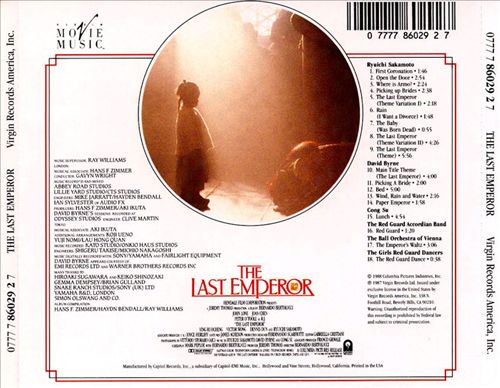 Last Emperor [Original Motion Picture Soundtrack] cover art