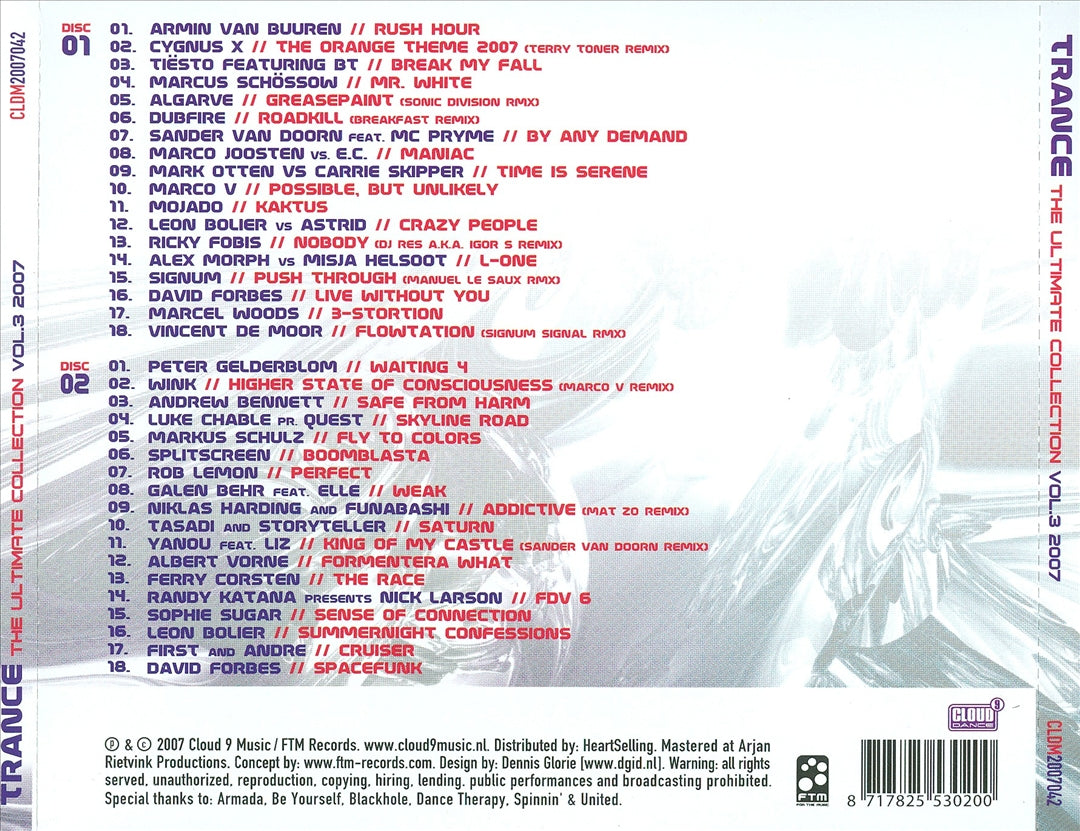Trance: The Ultimate Collection, Vol. 3 2007 cover art