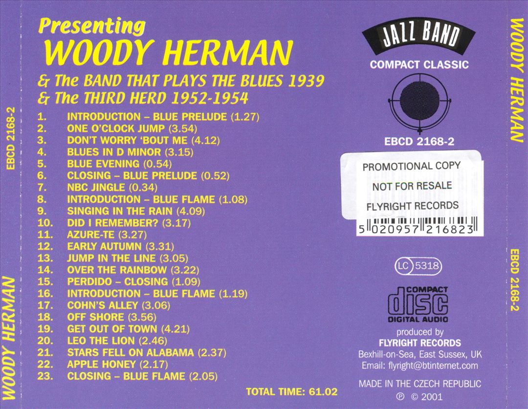 Presenting Woody Herman & The Band That Plays Blues cover art