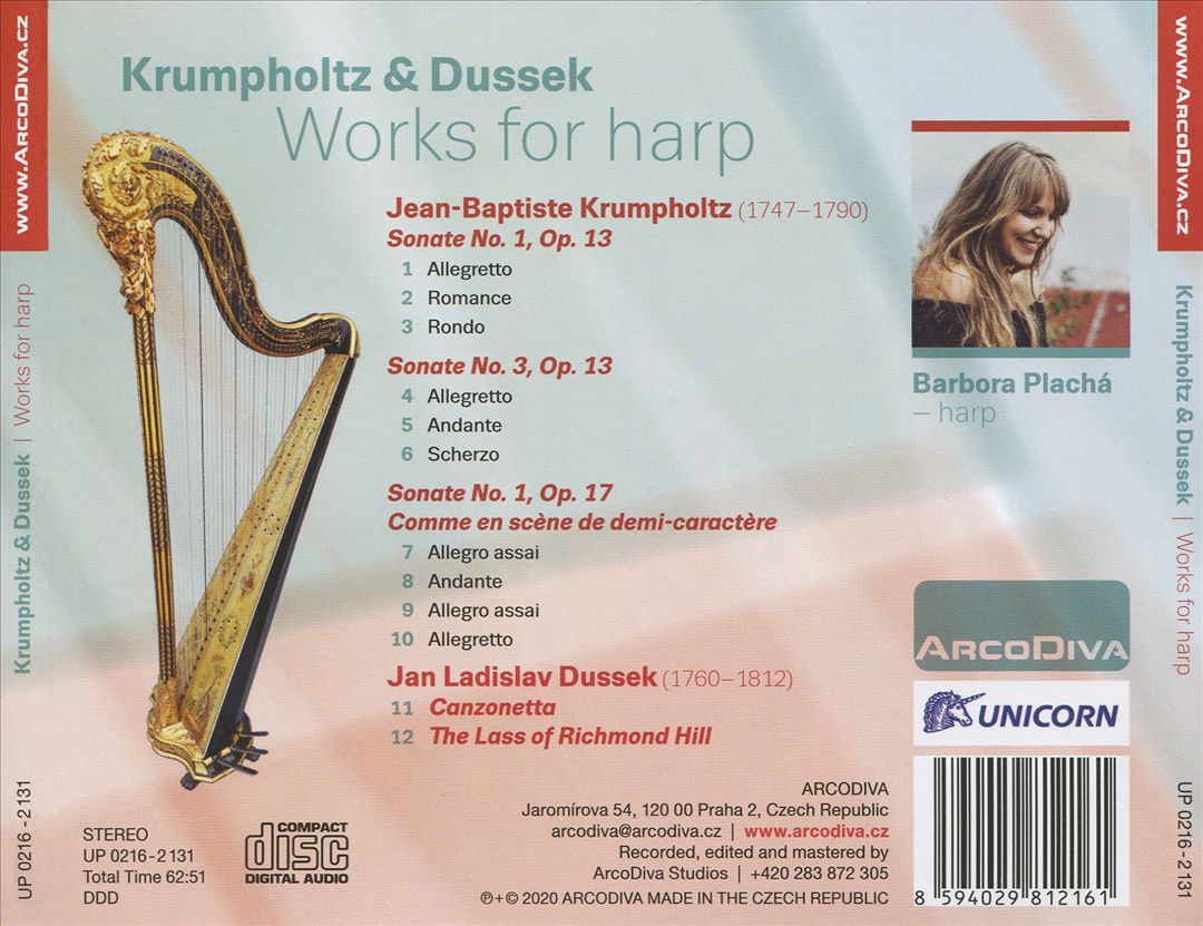 Krumpholtz & Dussek: Works for Harp cover art