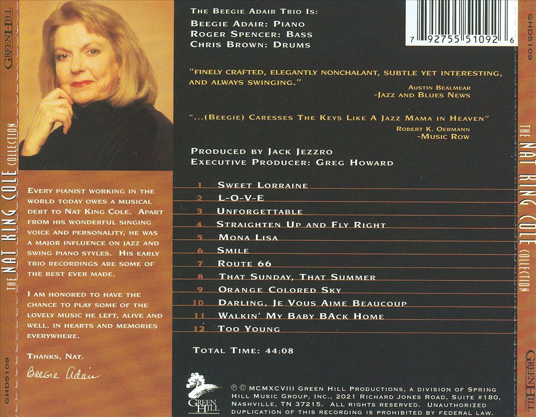 Nat King Cole Collection: A Musical Tribute cover art