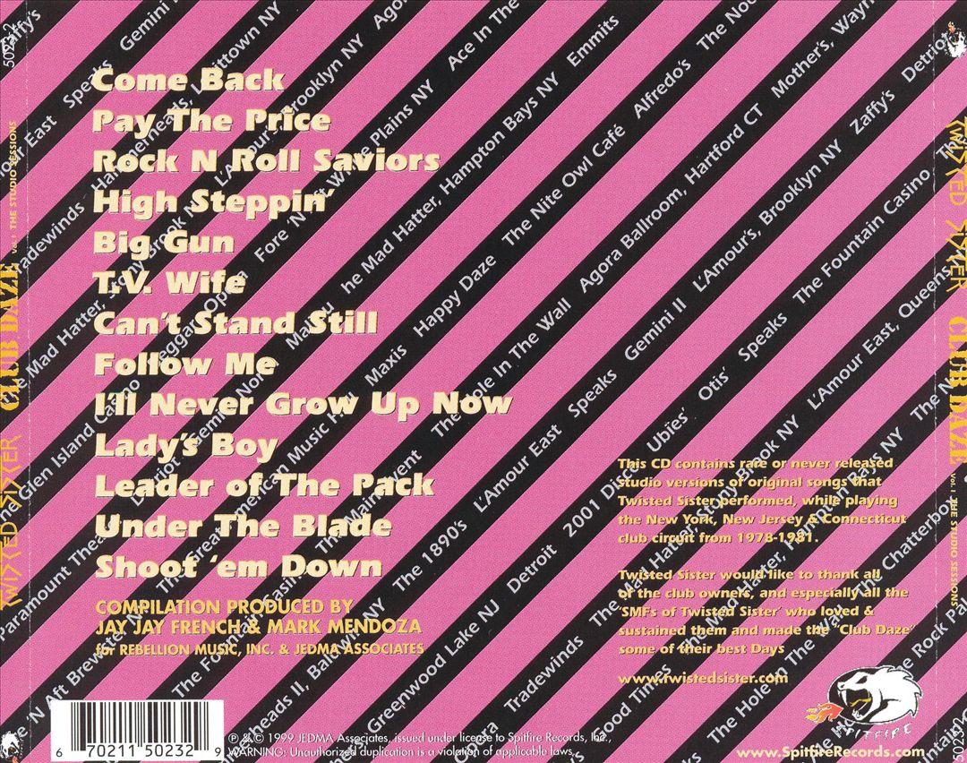 Club Daze: The Studio Sessions, Vol. 1 cover art