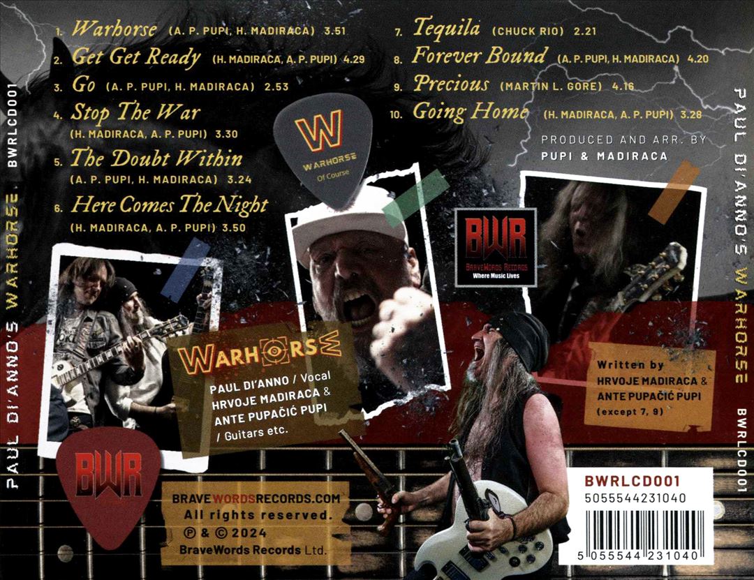 Paul Di'Anno's Warhorse cover art