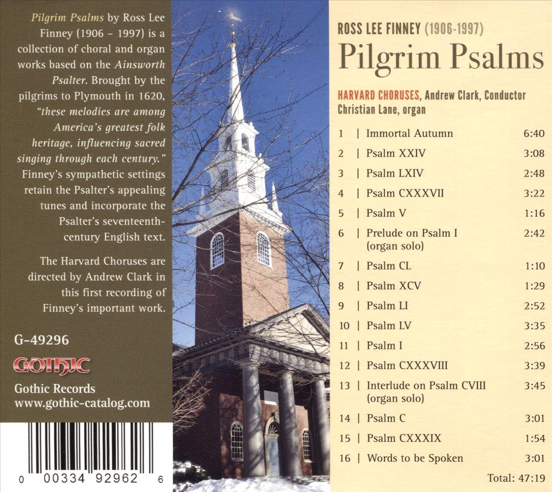 Ross Lee Finney: Pilgrim Psalms cover art
