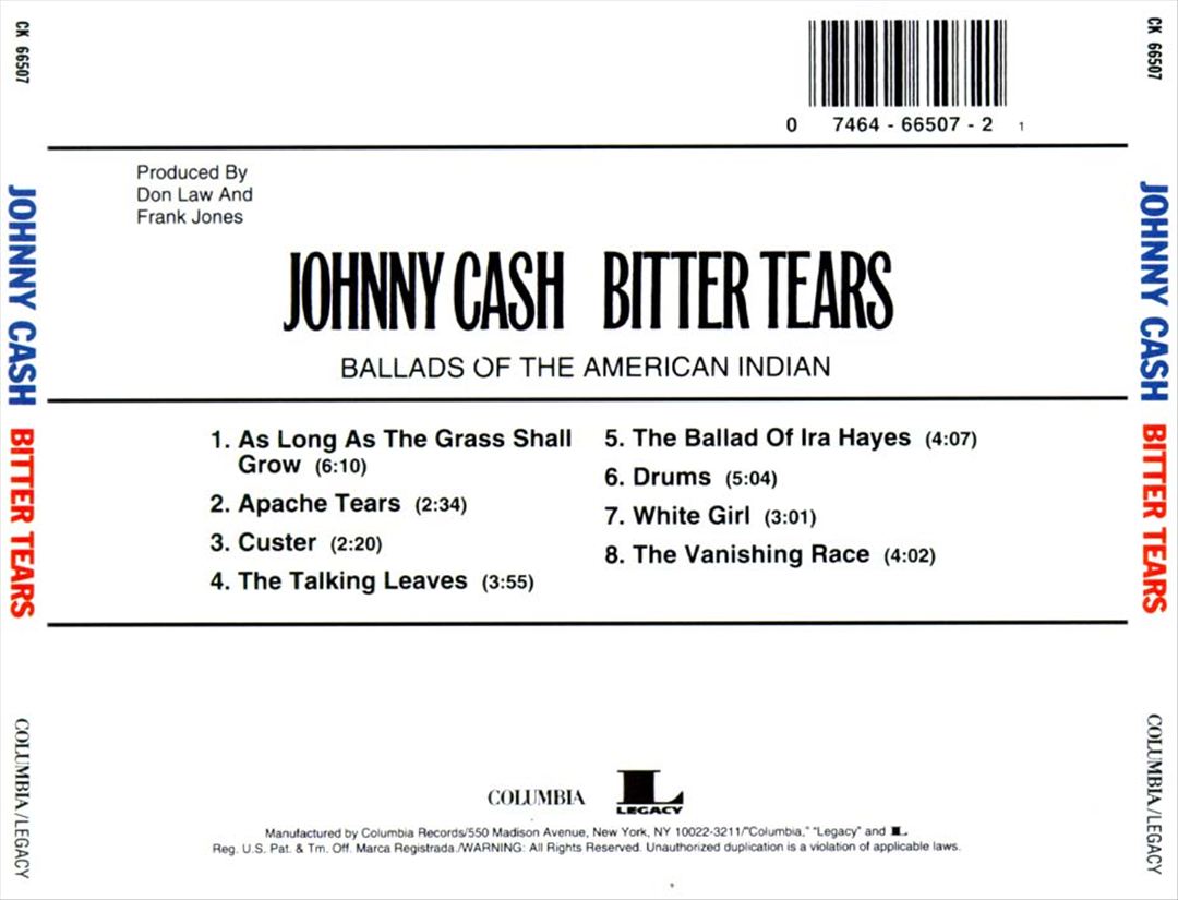 Bitter Tears (Ballads of the American Indian) cover art