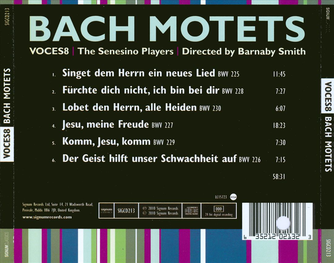 Bach Motets cover art