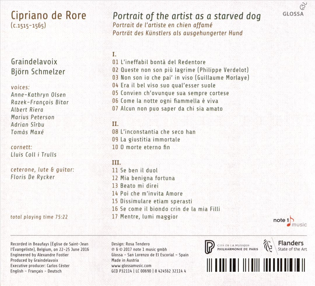 Cipriano de Rore: Portrait of the Artist as a Starved Dog cover art