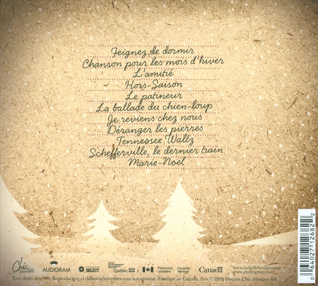 Chansons Pour Les Mois D’Hiver cover art