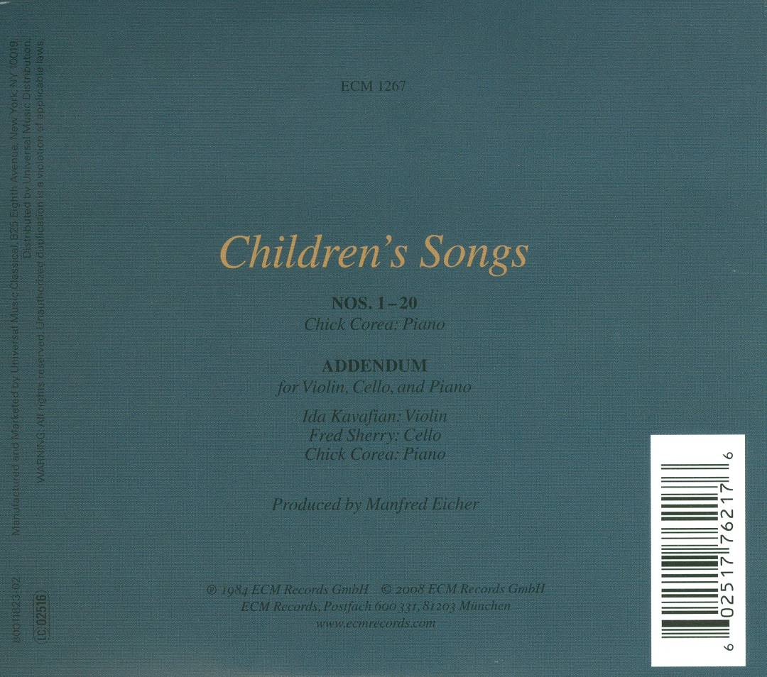 Chick Corea: Children's Songs cover art