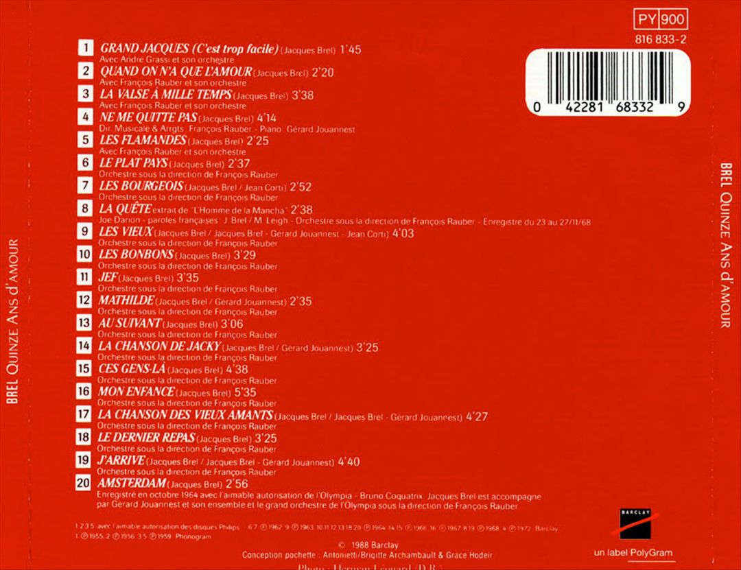 15 Ans d'Amour cover art