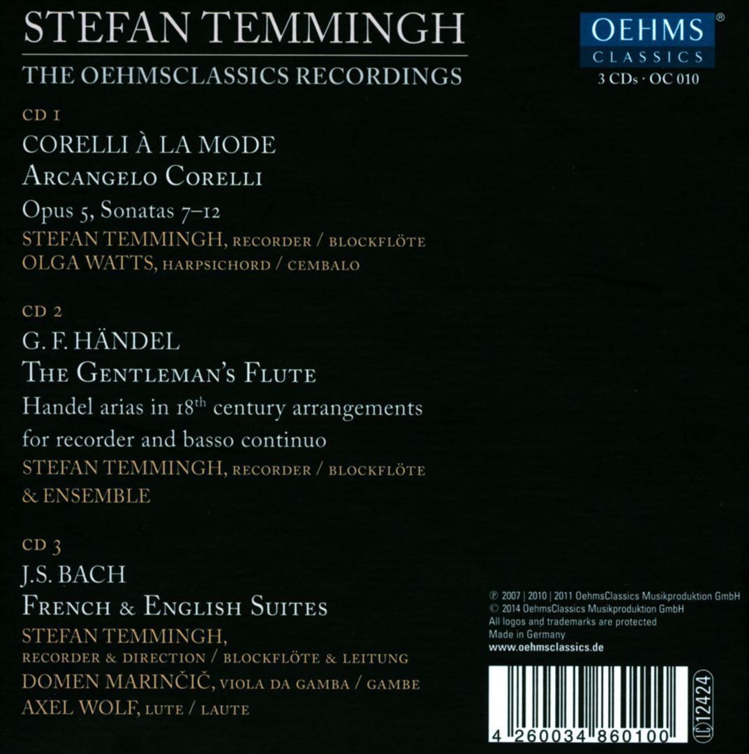 Oehms Classics Recordings - Bach, Corelli, Händel cover art
