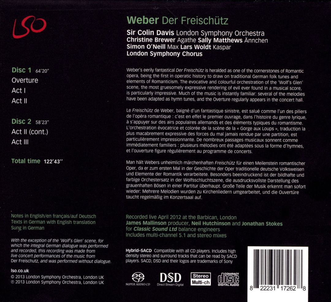 Carl Maria von Weber: Der Freischütz cover art