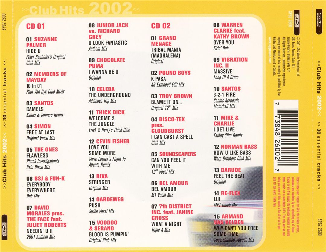Club Hits 2002 [SPG] cover art