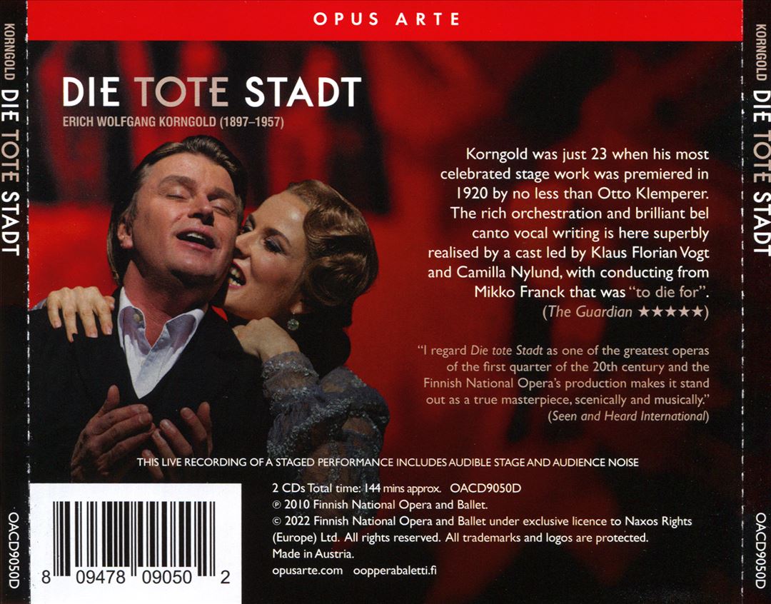 Korngold: Die Tote Stadt cover art