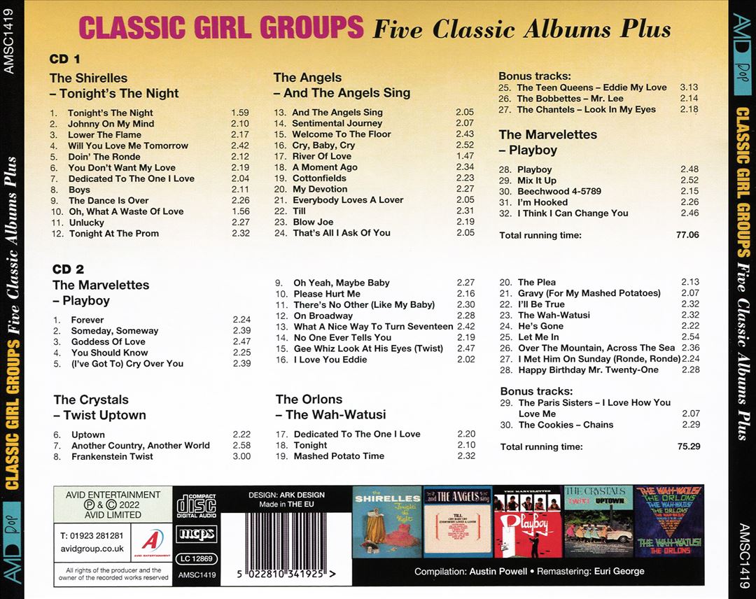 Classic Girl Groups: Five Classic Albums Plus cover art