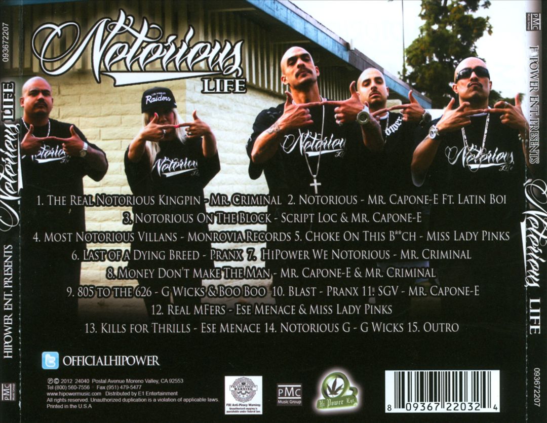 Hi Power Entertainment Presents: The Notorious Life cover art