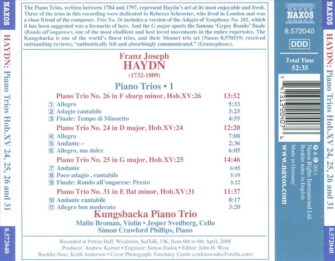 Haydn: Piano Trios Nos. 24, 25, 26 and 31 cover art