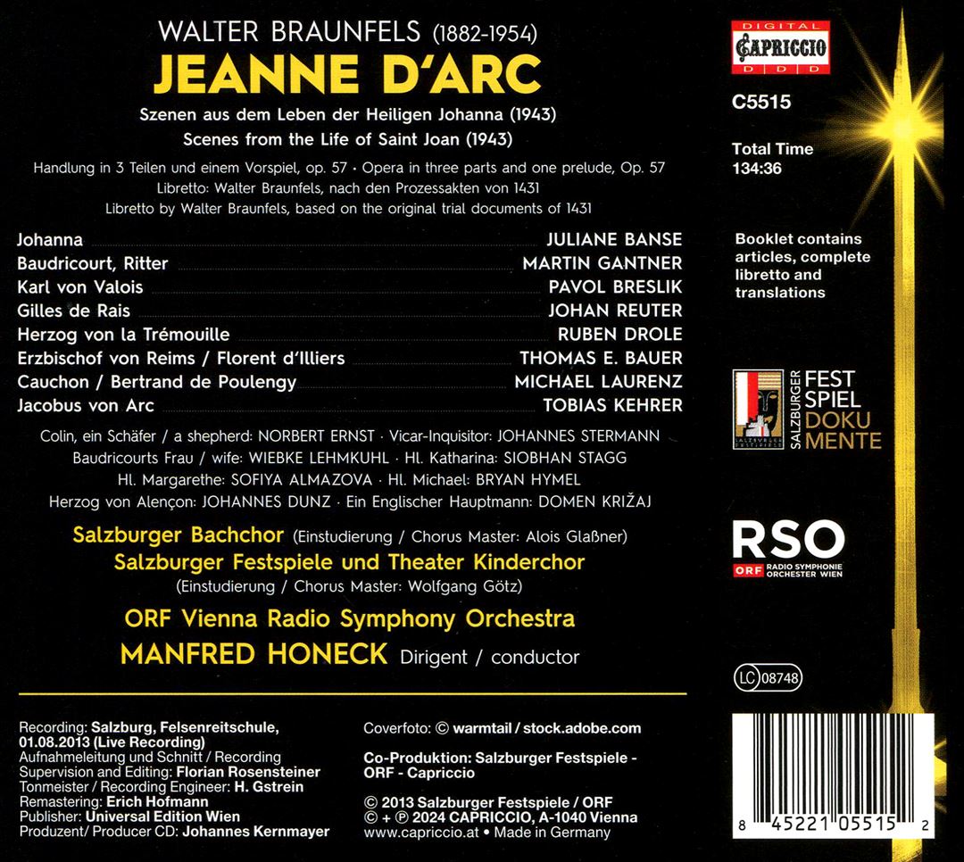 Walter Braunfels: Jeanne d'Arc cover art