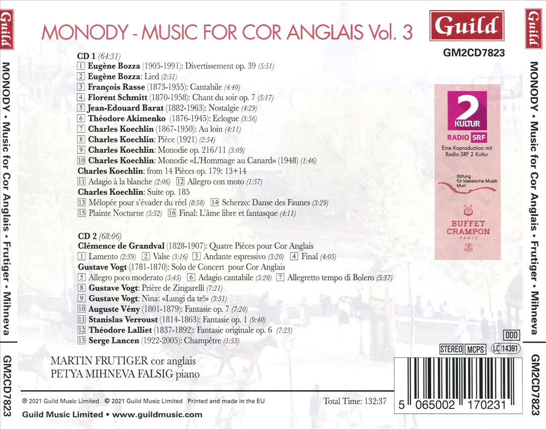 Monody: Music for Cor Anglais, Vol. 3 cover art