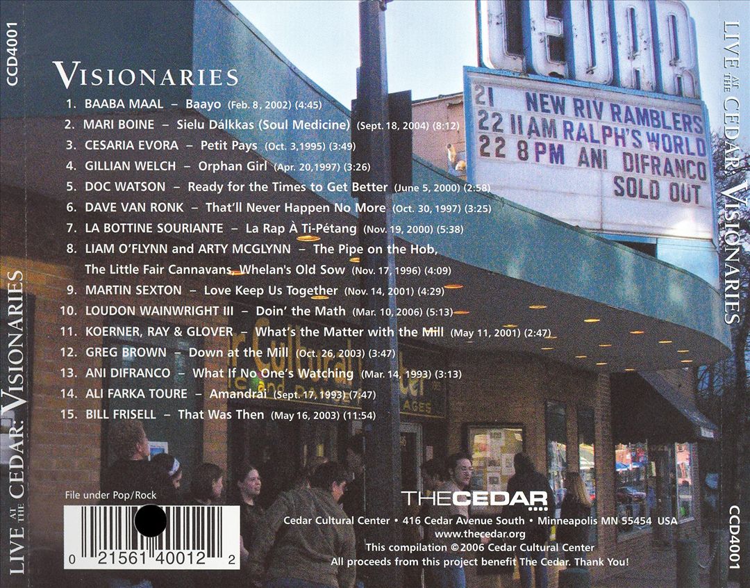 Live at the Cedar: Visionaries cover art