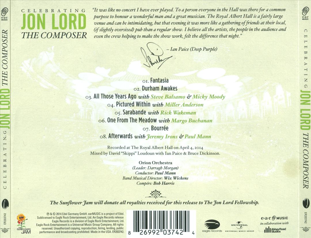 Celebrating Jon Lord: The Composer cover art