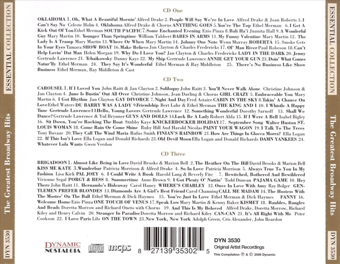 Broadway's Greatest Hits [Essential Gold] cover art