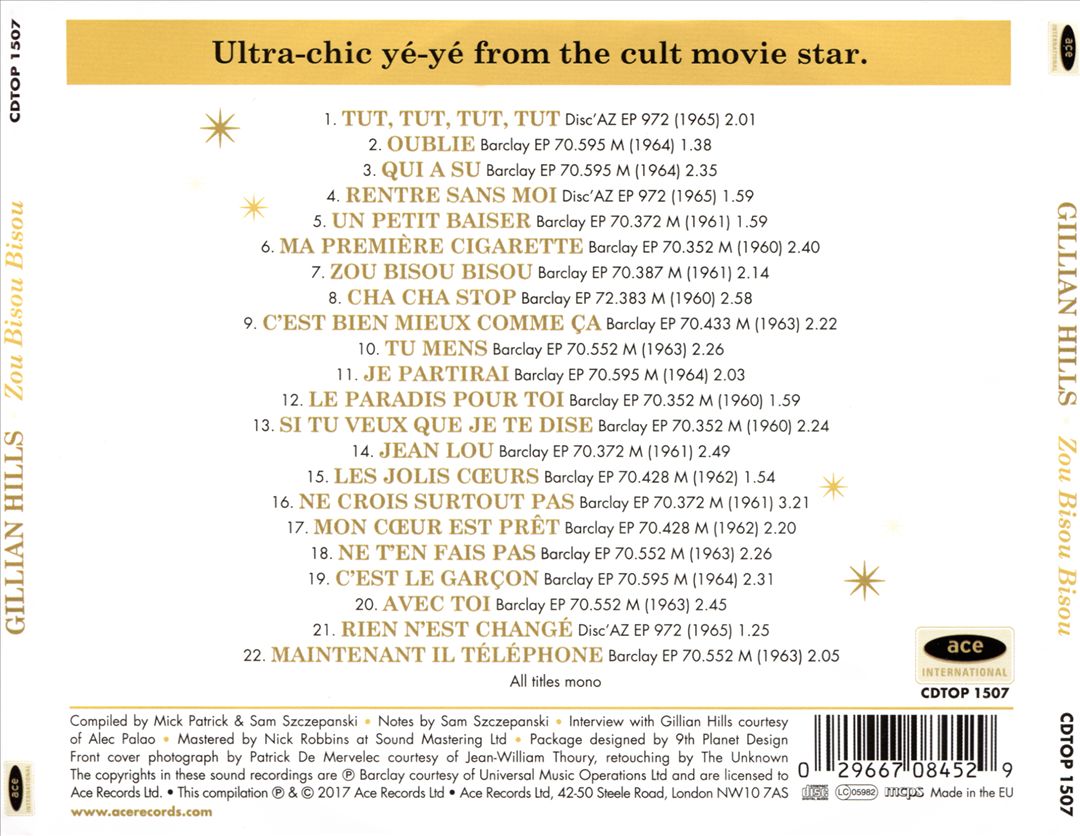 Zou Bisou Bisou: Tout en Francais the Ye Ye Years cover art