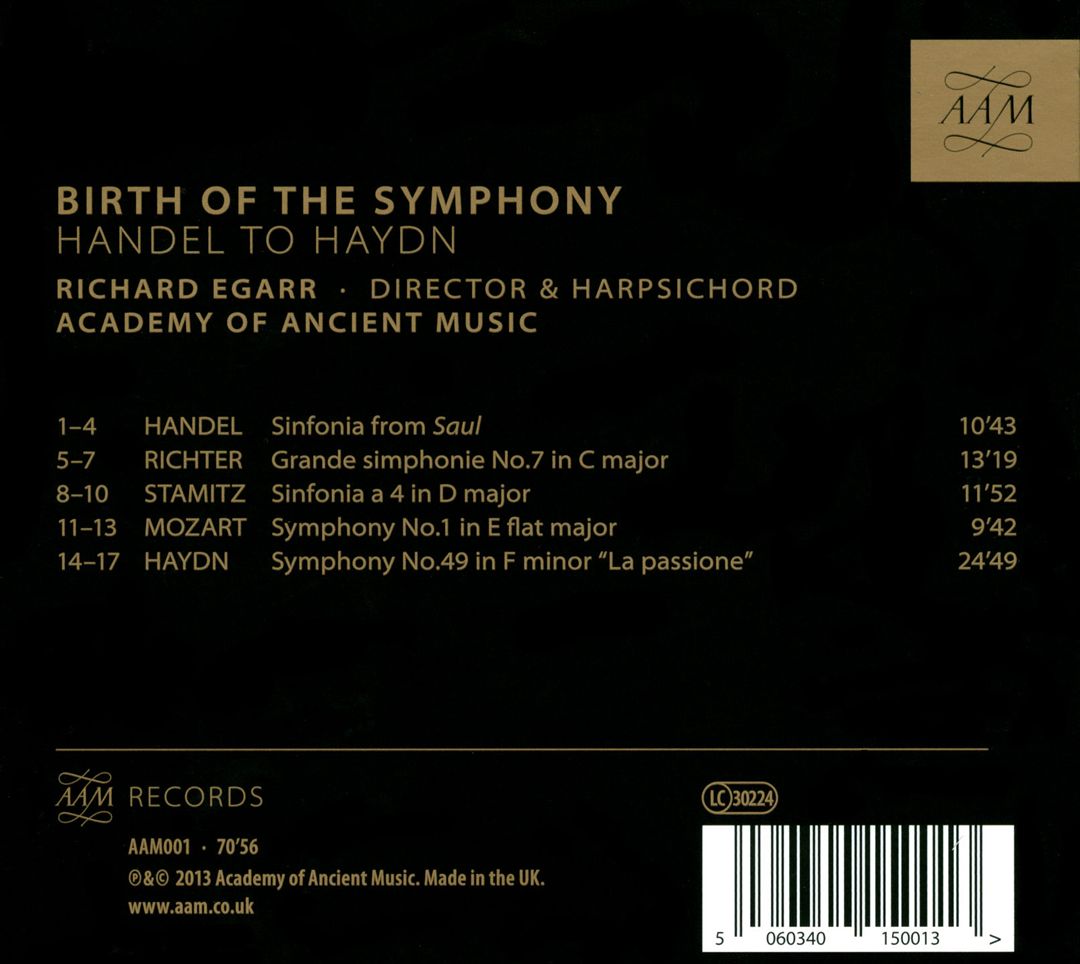 Birth of the Symphony: Handel to Haydn cover art