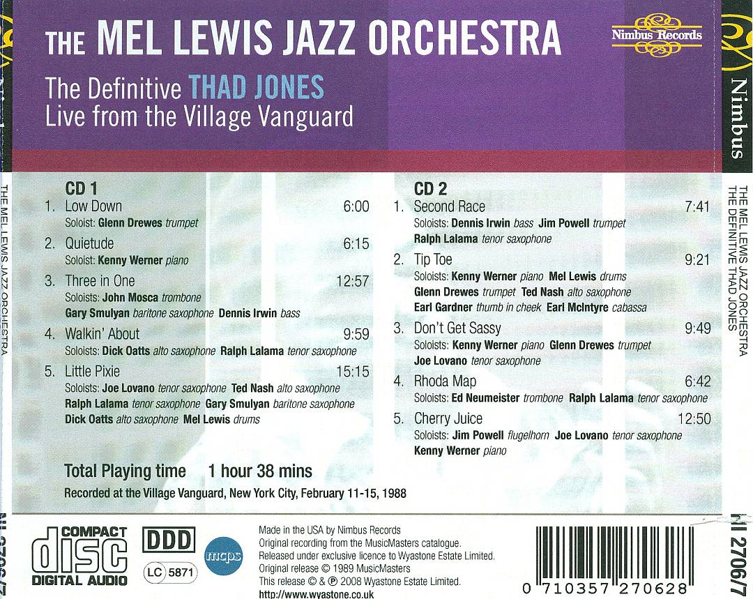 The Definitive Thad Jones: Live from the Village Vanguard cover art