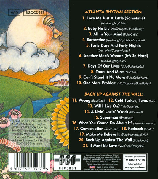 Atlanta Rhythm Section/Back Up Against the Wall cover art