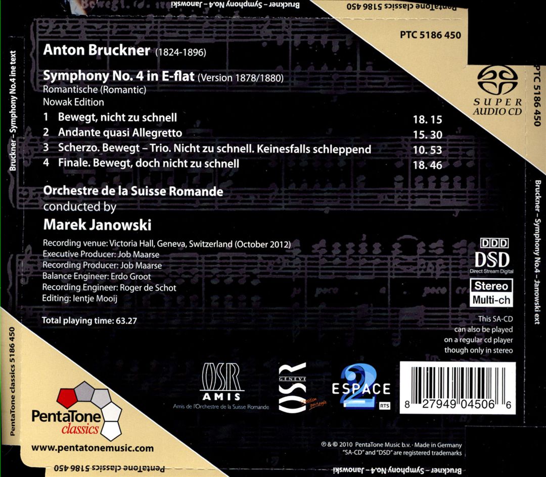 Bruckner: Symphony No. 4 cover art