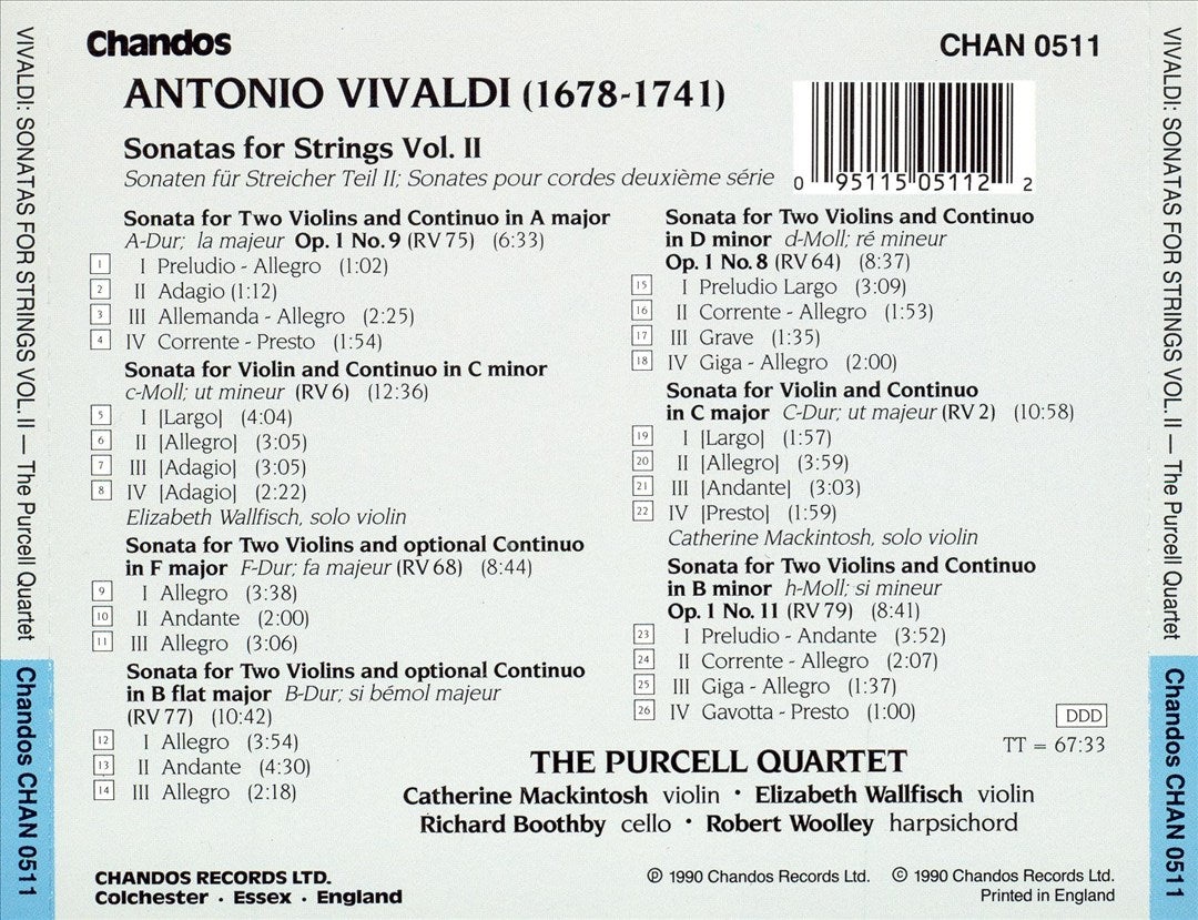 Vivaldi: Sonatas for Strings, Vol. 2 cover art
