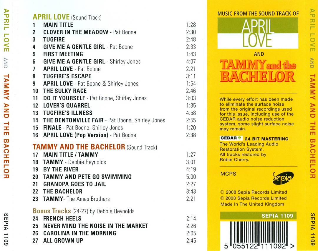 April Love/Tammy and the Bachelor cover art