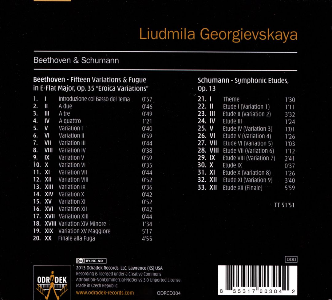 Beethoven: Eroica Variations; Schumann: Symphonic Etudes cover art