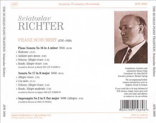 Russian Piano Tradition: Sviatoslav Richter cover art