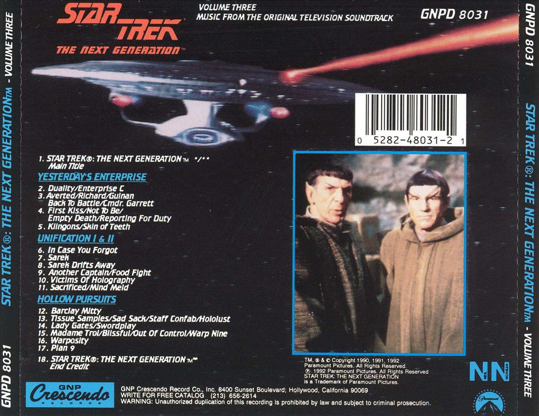 Star Trek: The Next Generation, Vol. 3 [Original TV Soundtrack] cover art