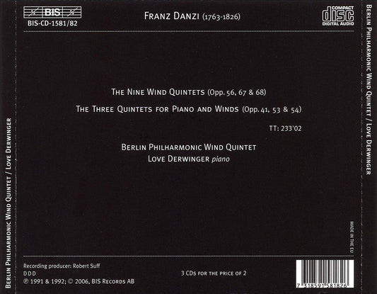 Franz Danzi: Complete Wind Quintets cover art