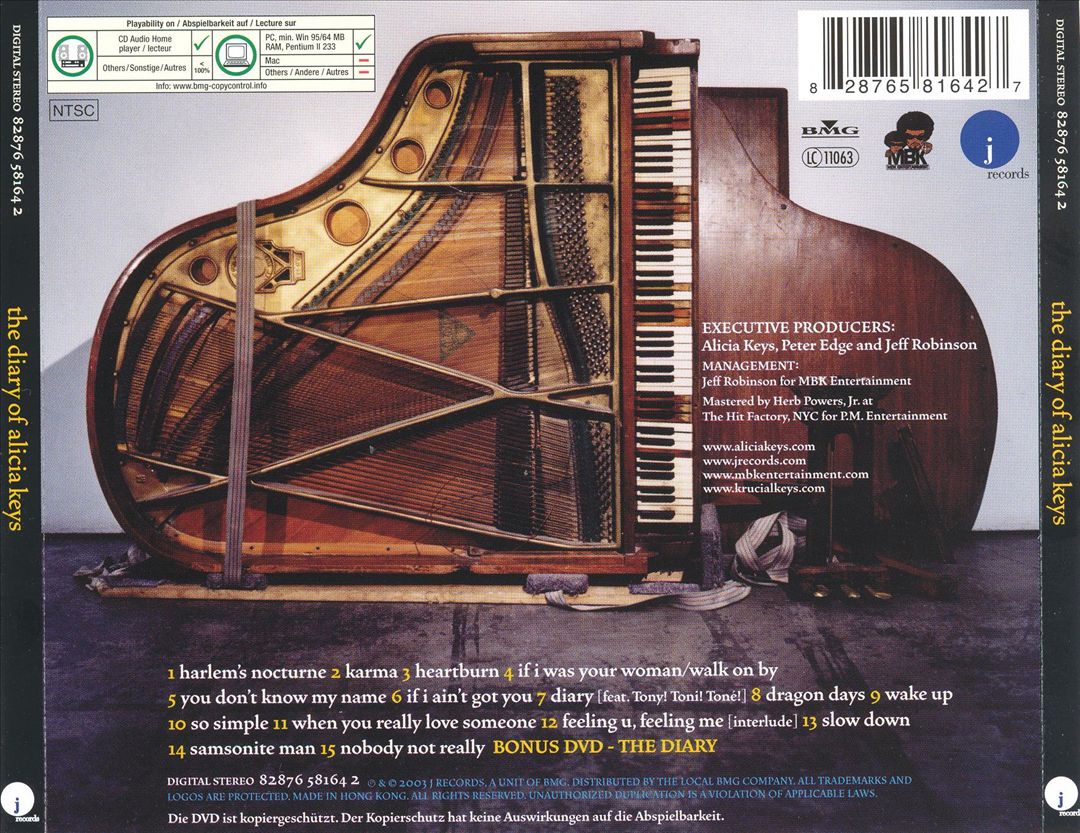 The Diary of Alicia Keys [Bonus DVD] cover art