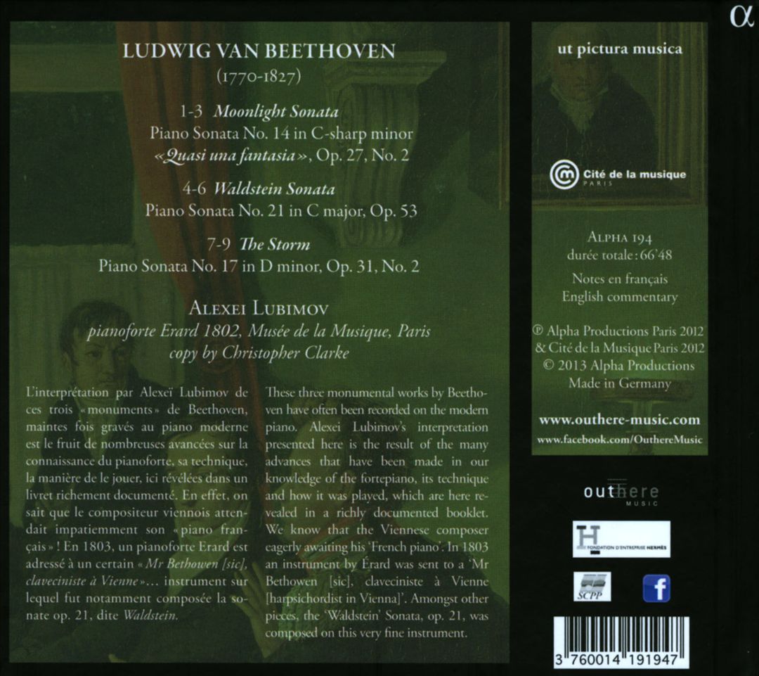 Beethoven: Moonlight - Waldstein - Storm cover art