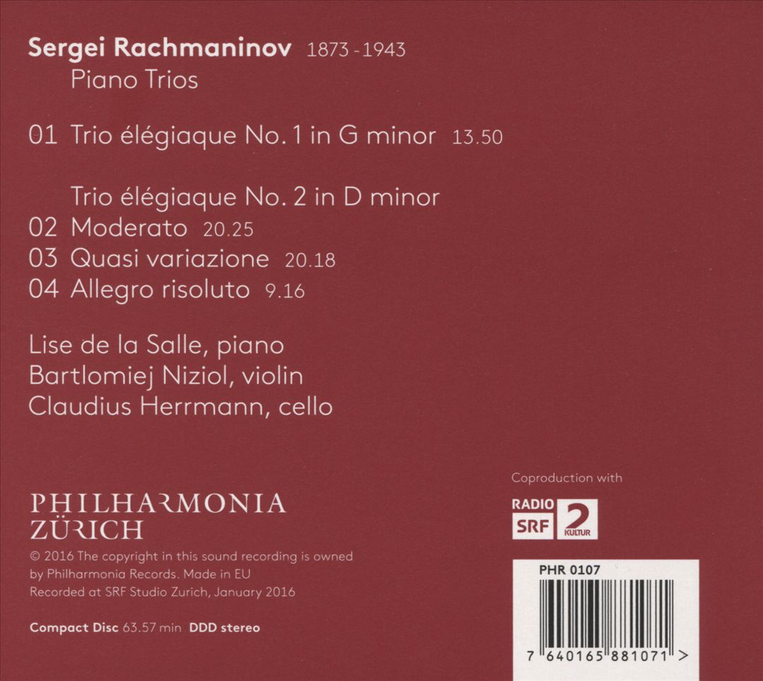 Rachmaninov: Piano Trios cover art