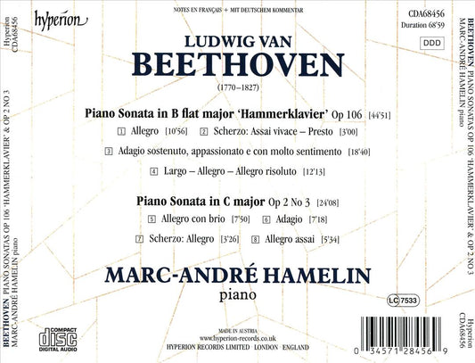 Beethoven: Hammerklavier - Piano Sonatas Op 106 & Op 2 No 3 cover art