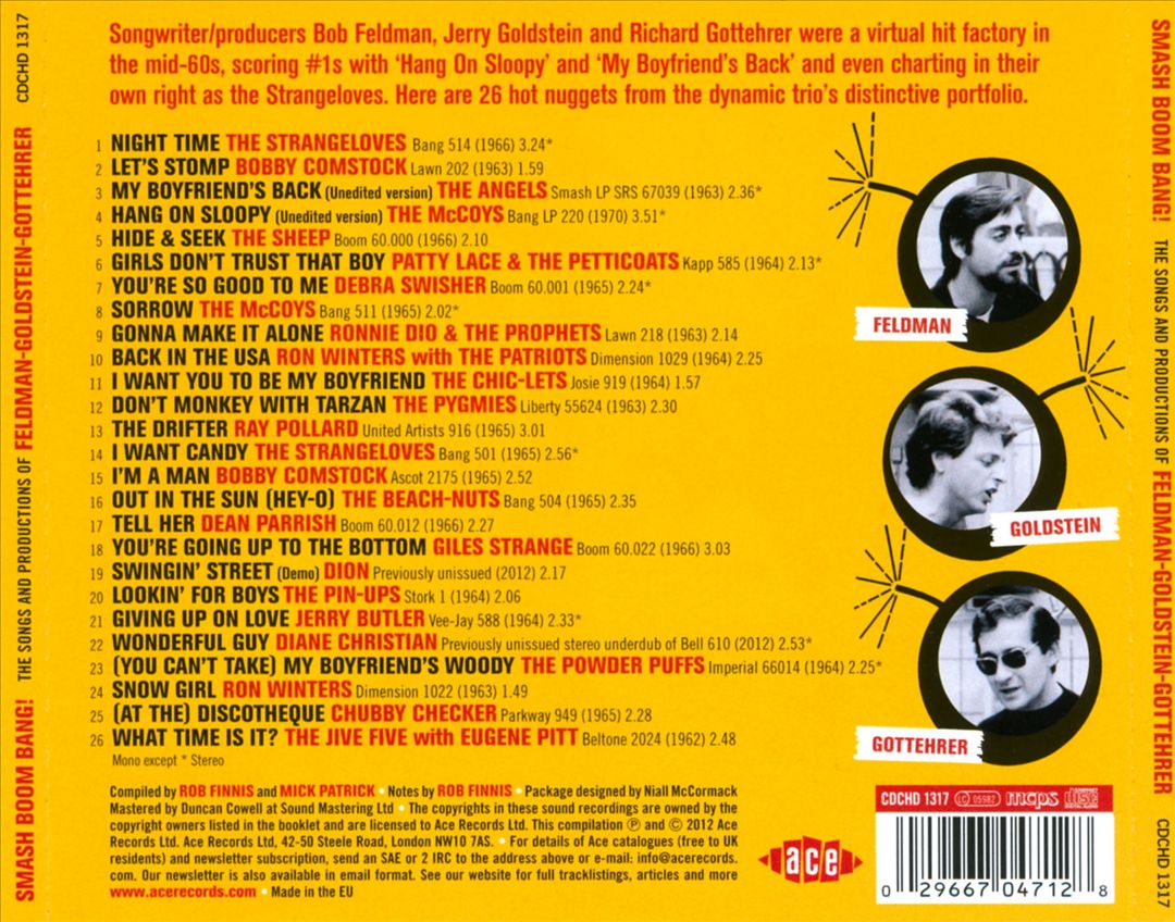 Smash Boom Bang! The Songs and Productions of Feldman-Goldstein-Gottehrer cover art