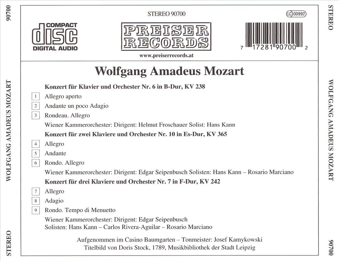 Wolfgang Amadeus Mozart: Konzerte für Klavier und Orchester cover art