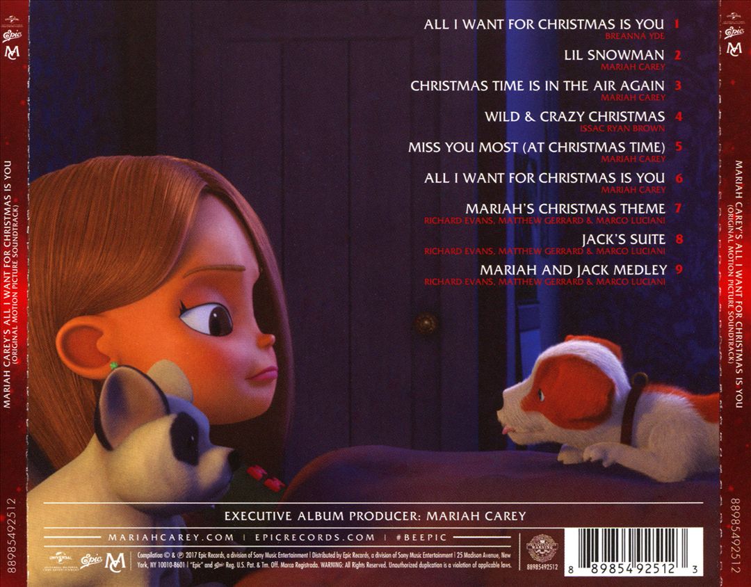 Mariah Carey's All I Want for Christmas Is You [Original Motion Picture Soundtrack] cover art