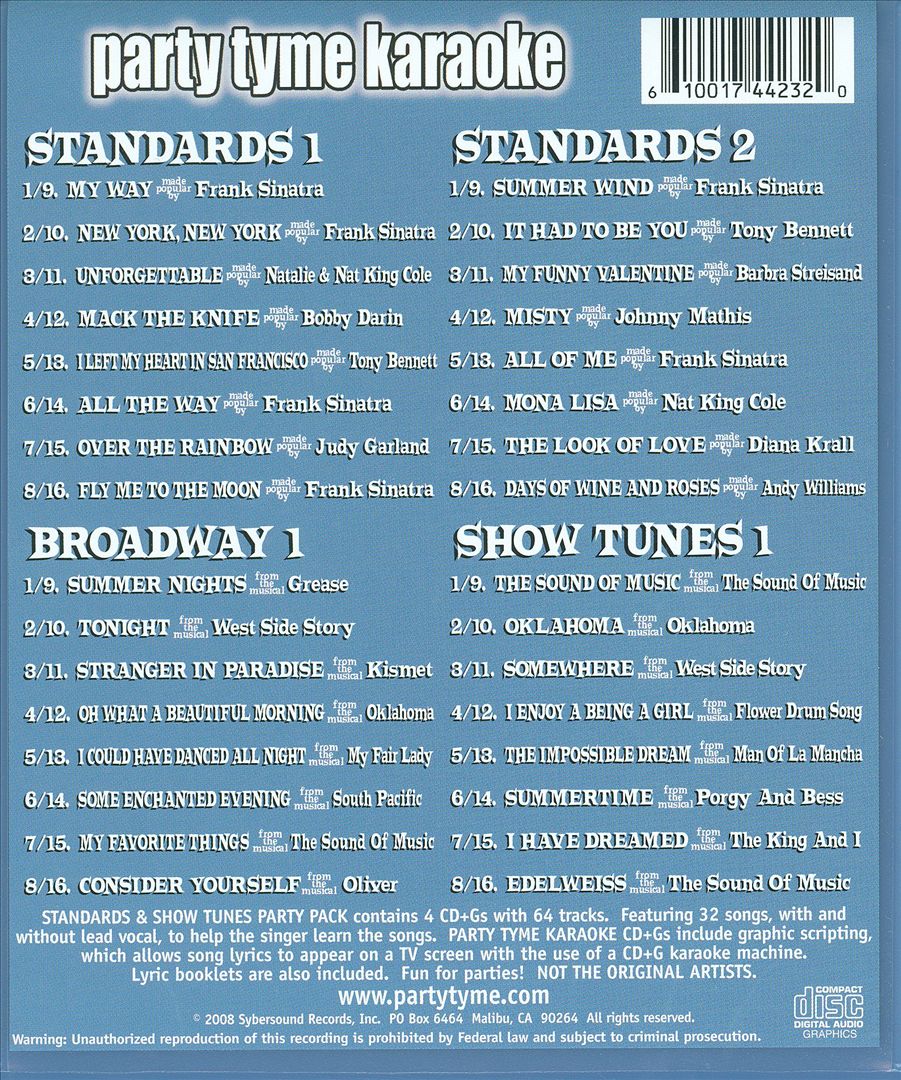 Standards and Show Tunes Party Pack [#2] cover art