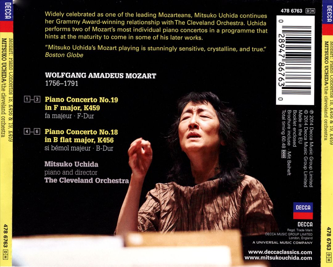 Mozart: Piano Concertos No. 18, K456 & No. 19, K459 cover art