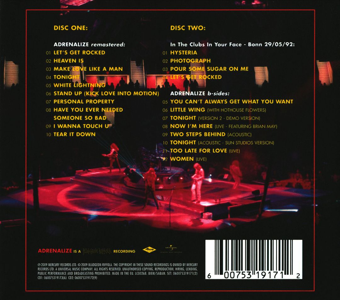 Adrenalize [Deluxe Edition] cover art