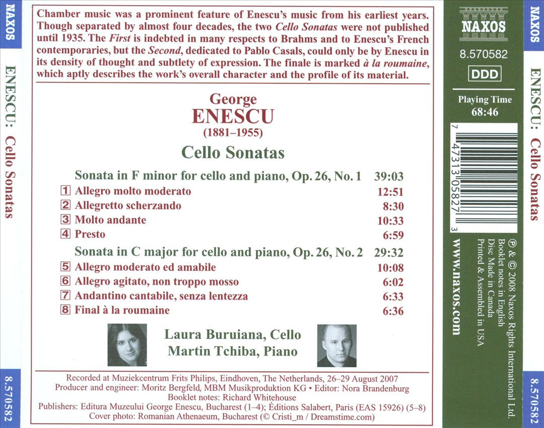 Enescu: Cello Sonatas cover art