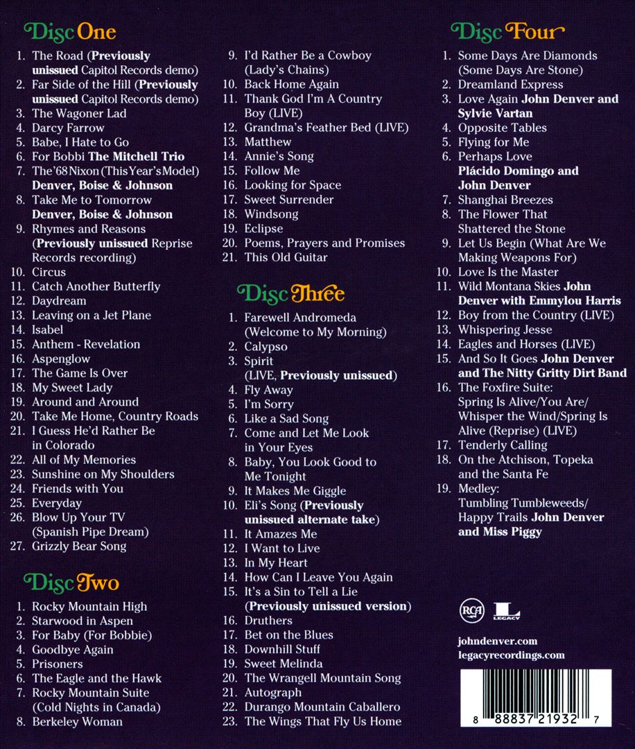 All of My Memories: The John Denver Collection cover art