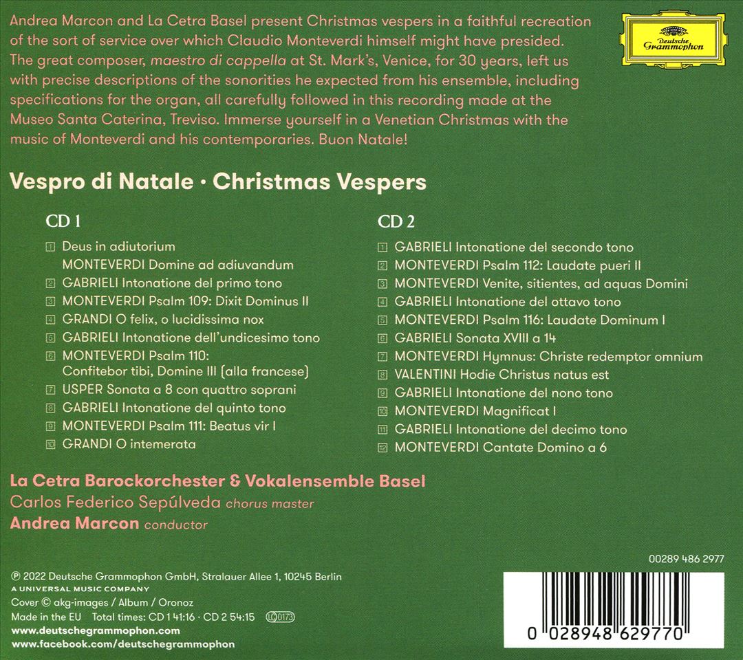 Claudio Monteverdi: Vespro di Natale [Christmas Vespers] cover art